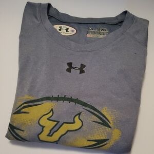 Under Armour Loose Heat Gear USF Bulls Men's Gray Graphic Tee 2XL